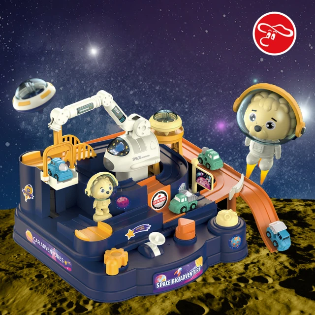 瑪琍歐玩具 太空主題大冒險軌道車/T804A-1(三台迷你車
