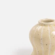 【HOLA】比利時D&M VIOLA陶盆器6cm 條紋奶黃