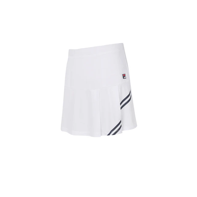 FILA官方直營 女吸濕排汗抗UV短裙-白色(5SKY-10