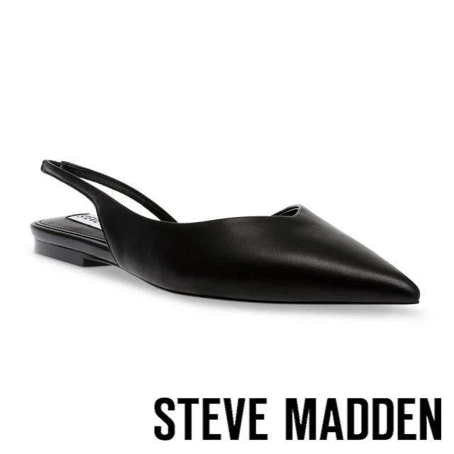 【STEVE MADDEN】CONTRAIL 素面尖頭平底涼拖鞋(黑色)