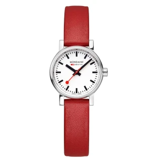 【MONDAINE 瑞士國鐵】evo2 Vegan時光走廊植物皮革腕錶 瑞士錶(26110LCV / 26mm)