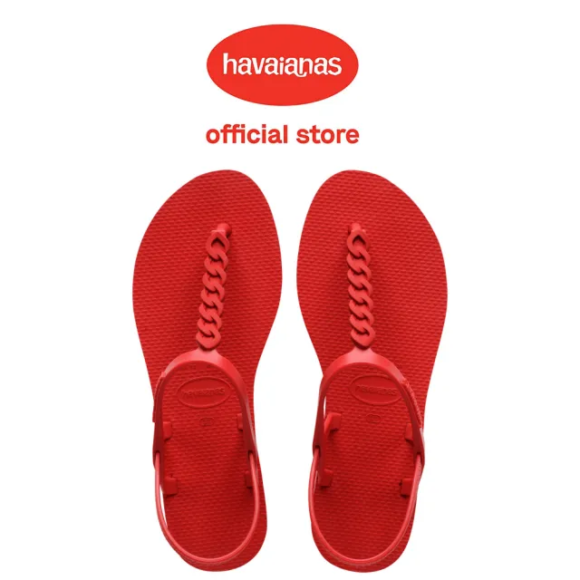 【havaianas 哈瓦仕】涼鞋  女鞋 夾腳拖 T形鞋帶 You Paraty Chains 紅 4148793-2090W(哈瓦士)