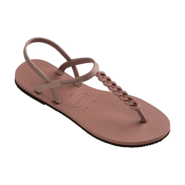 【havaianas 哈瓦仕】涼鞋 女鞋 夾腳拖 T形鞋帶 You Paraty Chains 番紅花 4148793-3544W(哈瓦士)