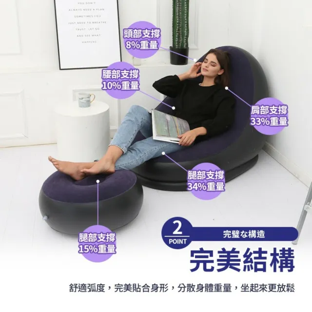 【捕夢網】充氣沙發椅 豪華套組(充氣沙發 懶人沙發 充氣椅 充氣床 露營沙發)