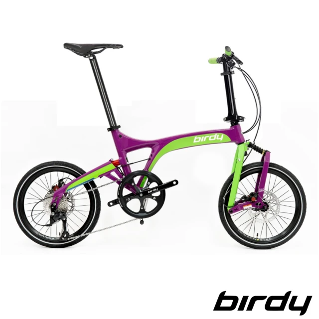 Birdy NewBirdyⅢ Standard Disc 9SP 9速18吋碟煞前後避震折疊車/鳥車-限量魔音(初號機經典配色)