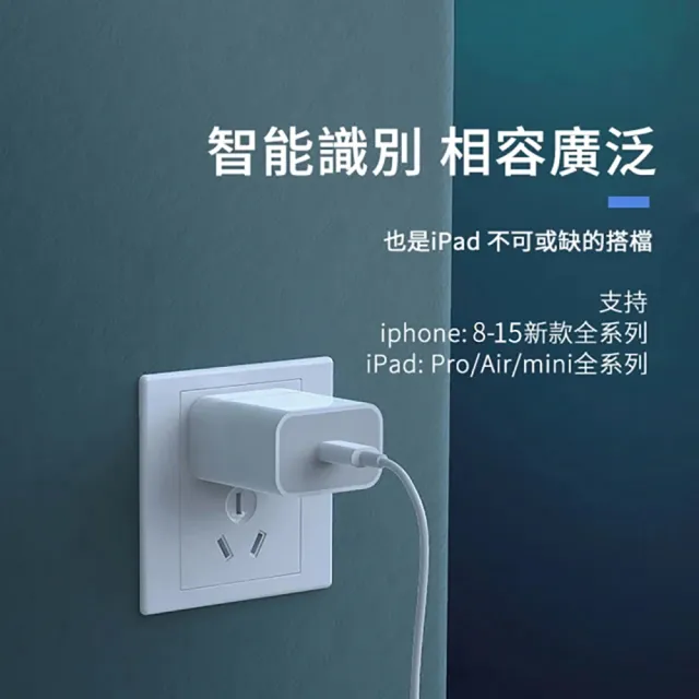 【ANTIAN】iPhone17/16/15/14 20W PD快充充電器 iphone 蘋果豆腐頭(USB-C/Type-C充電頭)