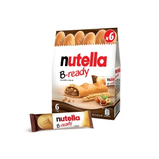 【nutella】能多益榛果可可威化棒6入組共132g(零食/巧克力/點心棒/餅乾)