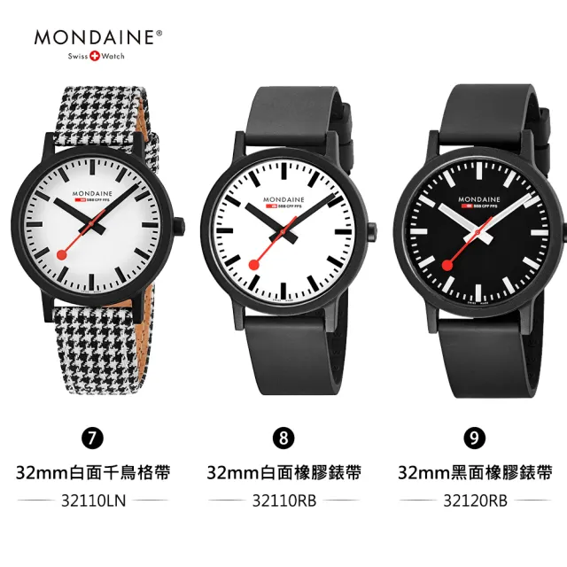 【MONDAINE 瑞士國鐵】essence系列環保腕錶(32mm / 多色任選)