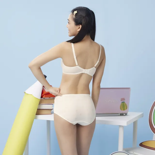 【BeenTeen 嬪婷】學生系列-Q萌牛奶 A-C罩杯第三階段適體內衣 BB1647CR(趣味白)