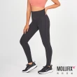 【Mollifix 瑪莉菲絲】前交叉高腰包覆訓練動塑褲、瑜珈服、Legging(黑)