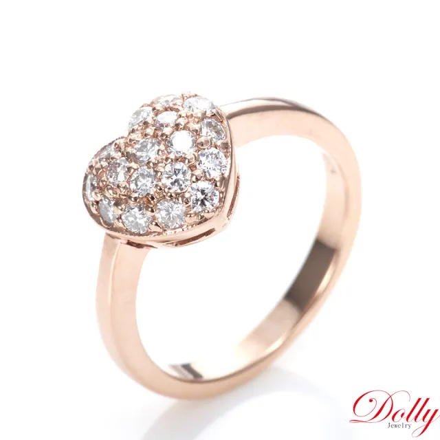 【DOLLY】0.50克拉 14K金輕珠寶玫瑰金鑽石戒指