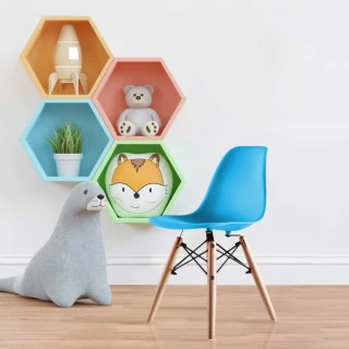 【E-home】EMSC兒童北歐造型餐椅 5色可選(兒童餐椅)