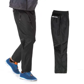 【SASAKI】透氣反光透氣平織運動長褲 男 黑/反光灰(855119)