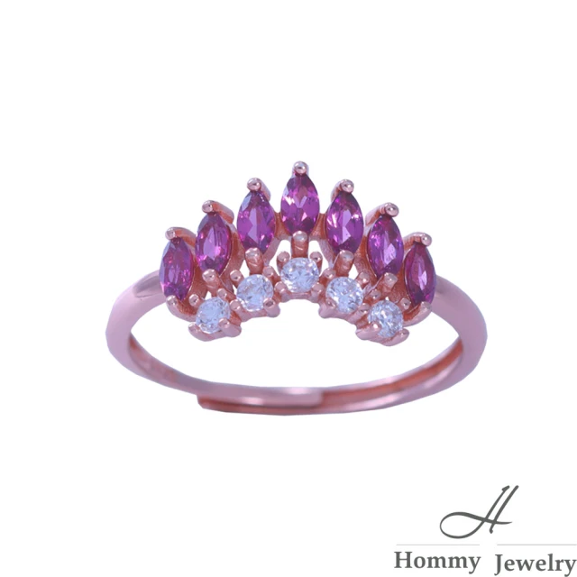 Hommy Jewelry 紅石榴紫牙屋 戒指(Noble 紅石榴紫牙屋 鏤空設計 戒指)