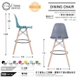 【E-home】二入組 EMSH北歐經典造型吧檯椅 六色可選(高腳椅 網美)