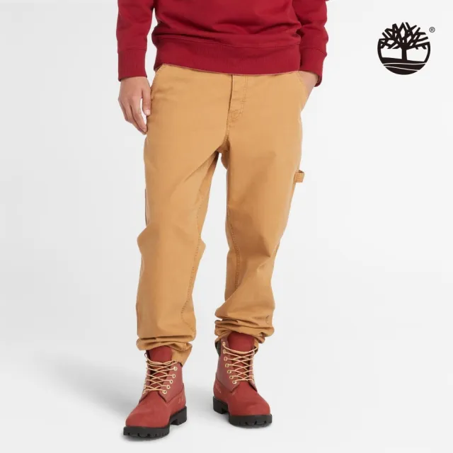 【Timberland】男款小麥色新年特別款水洗帆布彈力工裝褲(A5TJBP47)
