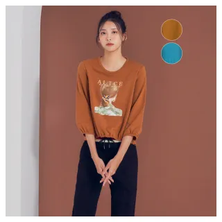 【MEDUSA 曼度莎】現貨-Alice 抽繩休閒長袖T恤 - 2色（M-XL）｜女休閒上衣 長袖上衣 冬新品(205-22801)