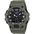 【CASIO 卡西歐】軍事風雙顯運動腕錶/軍綠x黑面(HDC-700-3A2)