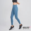 【Mollifix 瑪莉菲絲】高腰彈力無痕瑜珈褲、瑜珈服、Legging(湖藍)