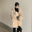 【RH】秋冬加厚寬鬆連帽絨毛外套(內鋪棉保暖外套原1980)