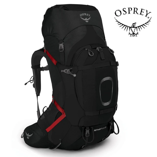 Osprey Aether Plus 60 登山背包 男款 黑色(健行背包 徙步旅行 登山後背包)