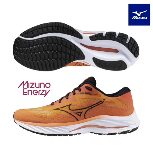 【MIZUNO 美津濃】WAVE RIDER 27 SSW 男款慢跑鞋 J1GC237554(慢跑鞋)