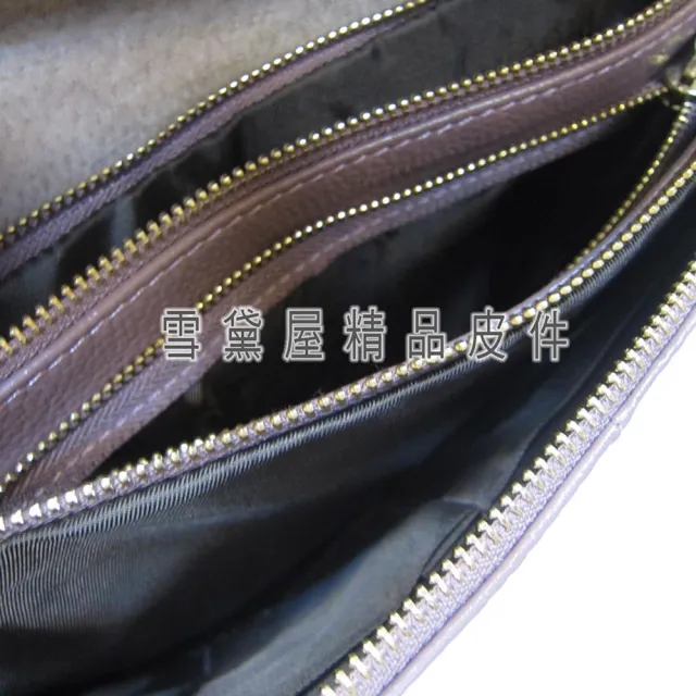 【SNOW.bagshop】雙11 真皮 手拿肩斜背小容量三層主袋台灣製(真皮包包 扁包100%進口軟質牛皮革+