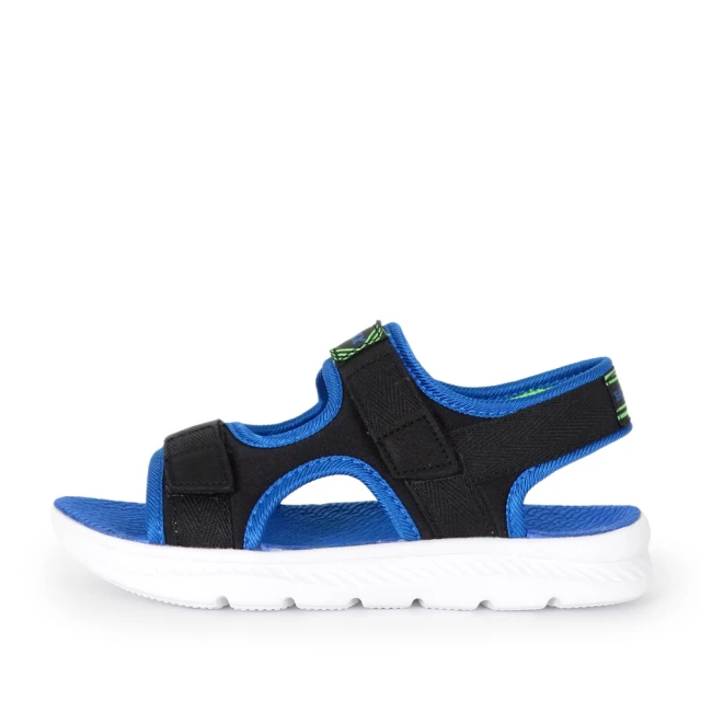 【SKECHERS】C-flex Sandal 2.0 中童鞋 運動 拖鞋 涼鞋 透氣 黑 藍(400042LBBLM)