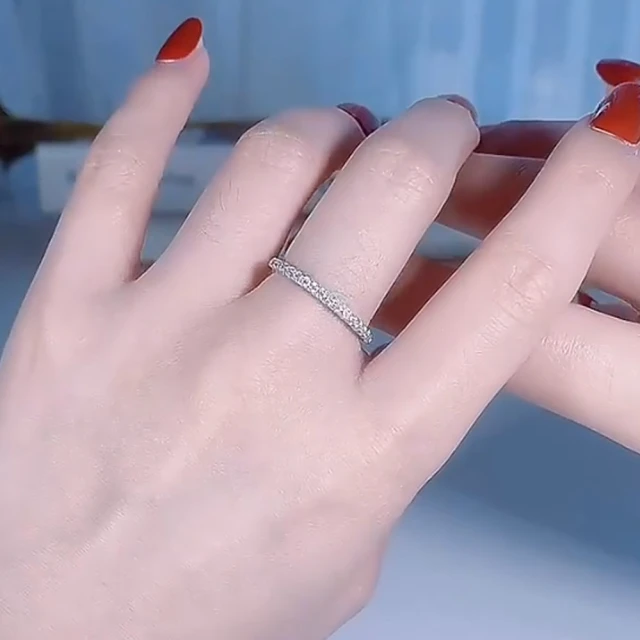 LEESA 純銀戒指\細戒指\排鑽戒指\ins戒指\指環\尾戒\日系戒指\簡約戒指\個性戒指\女手飾\女生禮物