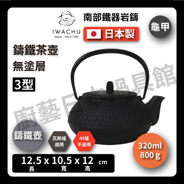IWACHU 岩鑄 0.65L 5型 青海波鑄鐵壺｜鐵瓶兼用
