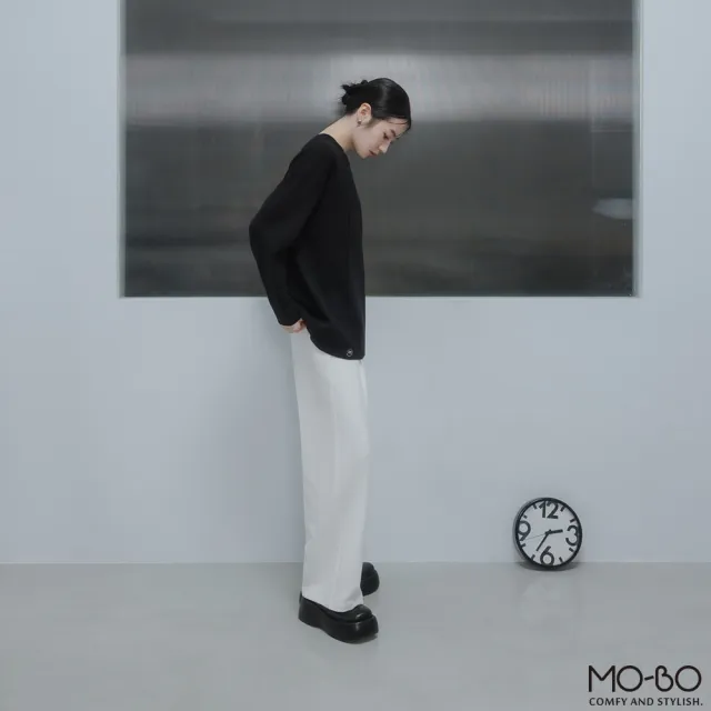 【MO-BO】剪接造型針織上衣