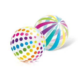 【INTEX】七彩特大充氣遊戲球-直徑70cm 2款可選(59065)