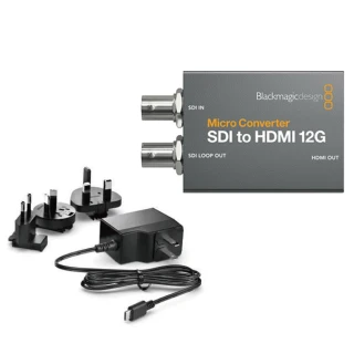 【Blackmagic Design】Micro Converter SDI to HDMI 12G 微型視訊轉換器 含變壓器(CONVCMIC/SH12G/WPSU)