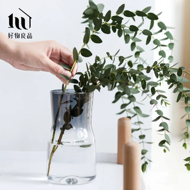 【好物良品】INS風雙色漸變手工玻璃花瓶(五款任選｜花藝花器 插花裝飾品 桌面餐桌擺飾)