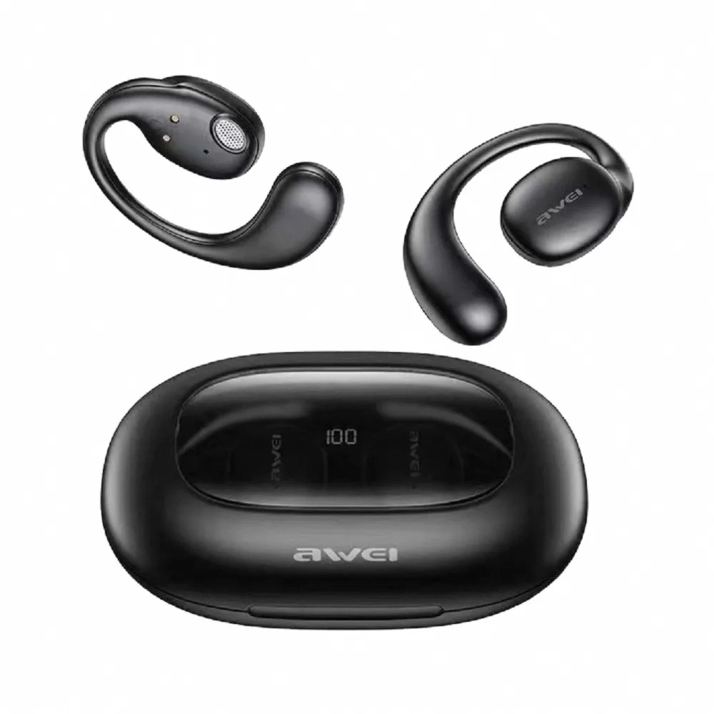 【CityBoss】AWEI T80 OWS 開放式藍牙耳機 氣傳導耳掛式運動耳機 電量顯示(適用 蘋果 安卓)