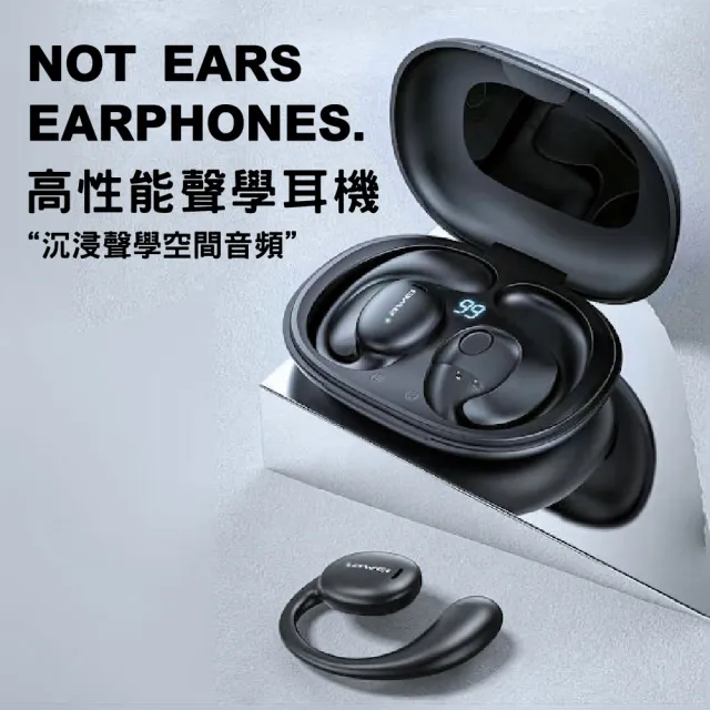 【CityBoss】AWEI T80 OWS 開放式藍牙耳機 氣傳導耳掛式運動耳機 電量顯示(適用 蘋果 安卓)