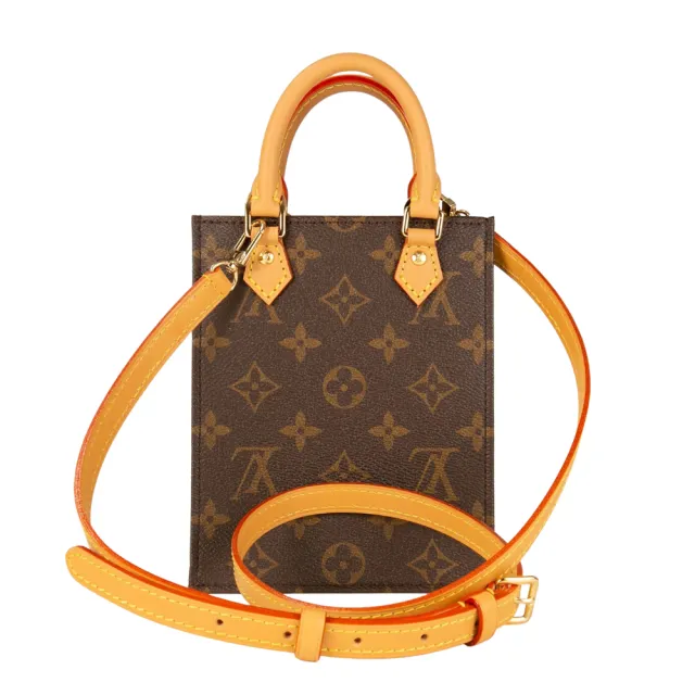 【Louis Vuitton 路易威登】M81295 PETIT SAC PLAT斜背手機包(棕色)
