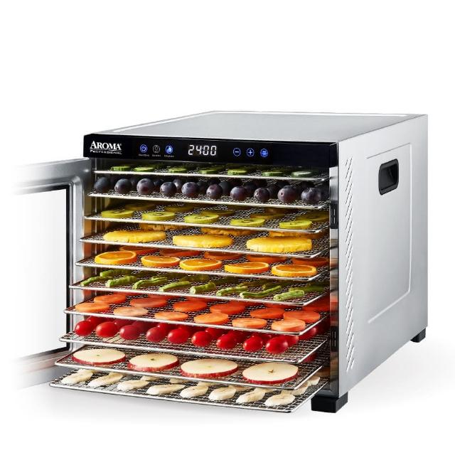 【美國 AROMA】紫外線全金屬十層溫控乾果機 AFD-925SDU