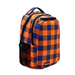 【SOLIS】方塊幻想系列小尺寸基本款後背包 電腦包 防潑水背包(橘藍)