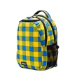 【SOLIS】方塊幻想系列小尺寸基本款後背包 電腦包 防潑水背包(黃藍)