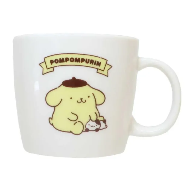 【小禮堂】Sanrio 三麗鷗 陶瓷馬克杯 - 與小夥伴 HELLO KITTY 美樂蒂 酷洛米 布丁狗(平輸品) 凱蒂貓