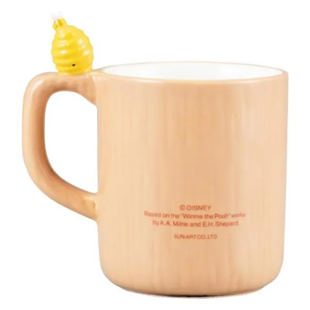【小禮堂】Disney 迪士尼 小熊維尼陶瓷馬克杯 - Honeycomb Mug(平輸品)
