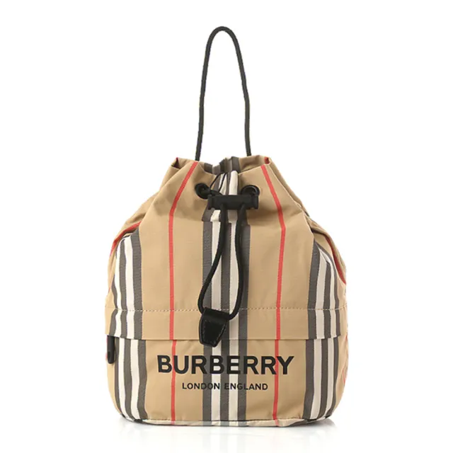 Burberry logo printed online drawstring pouch