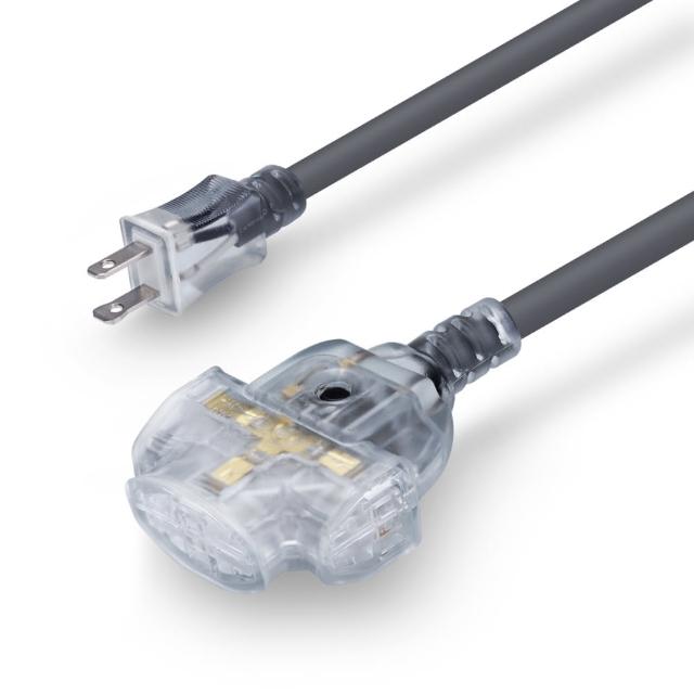 【PowerSync 群加】2P 1擴3插工業用動力延長線/灰色/10M(TU23V810)
