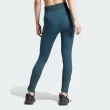 【adidas 愛迪達】W Z.N.E. LEG 女 緊身褲 亞洲版 運動 休閒 高腰 彈性 舒適 藍綠(IM4941)