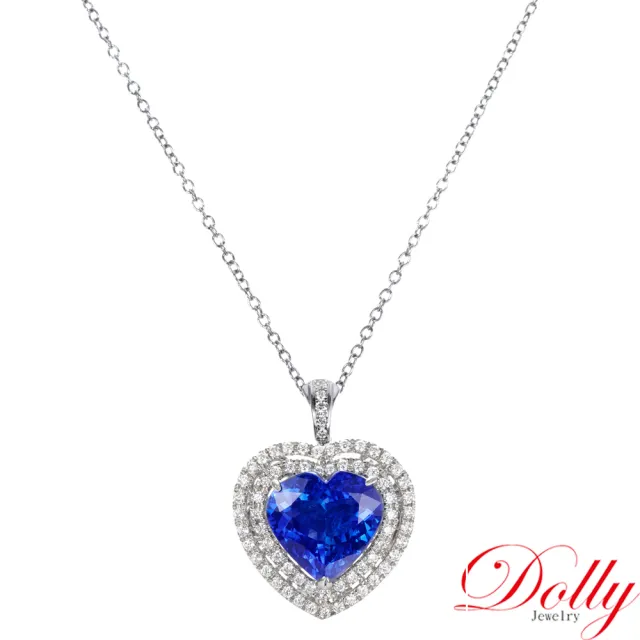 【DOLLY】7克拉 18K金天然丹泉石鑽石項鍊