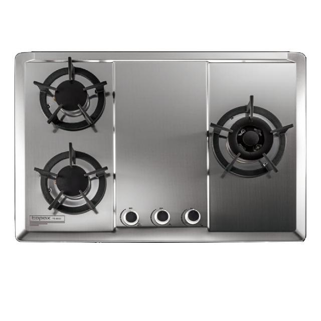 【莊頭北】三口檯面爐右大爐瓦斯爐NG1/LPG(TG-8533S基本安裝)