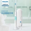 【Philips 飛利浦】Sonicare 智能護齦音波震動牙刷/電動牙刷 HX6857/20(晶綠白)內附兩支刷頭