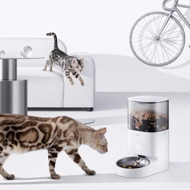 【HomeRun 霍曼】寵物智能餵食器 不鏽鋼碗(原廠保固一年 台灣專用版)