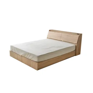 【久澤木柞】秋原-橡木紋6尺雙人加大2件床組/床頭箱+加強床底